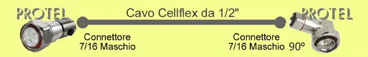Cellflex 1/2" 7/16m - 7/16m 90 gradi per sistemi di antenna FM
